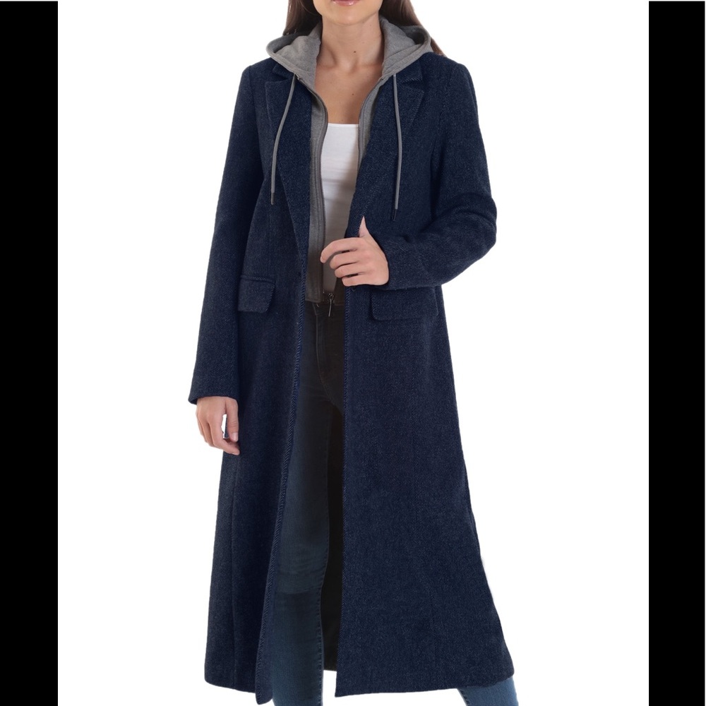 NWT Avec Les Filles Wool Blend Coat